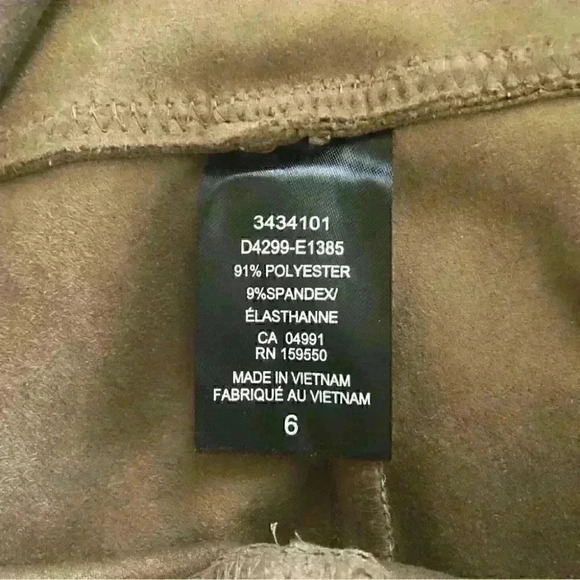 Hilary Radley Legging Pull On Stretch Faux Suede High Waist Brown - Picture 9 of 10